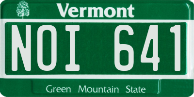 VT license plate NOI641