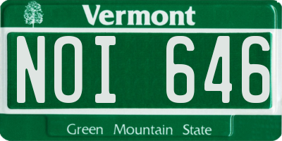 VT license plate NOI646