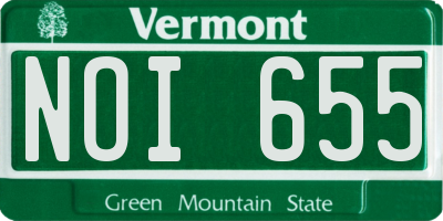 VT license plate NOI655