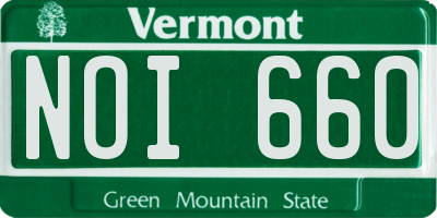 VT license plate NOI660