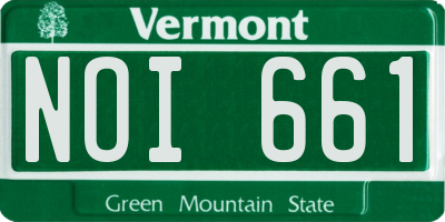 VT license plate NOI661