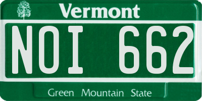 VT license plate NOI662