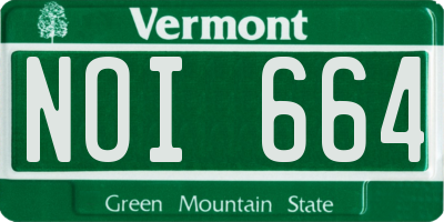VT license plate NOI664