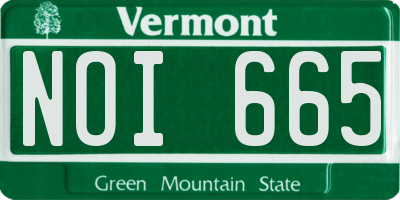 VT license plate NOI665