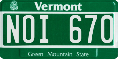 VT license plate NOI670