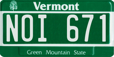 VT license plate NOI671