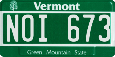 VT license plate NOI673