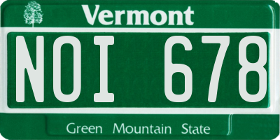 VT license plate NOI678