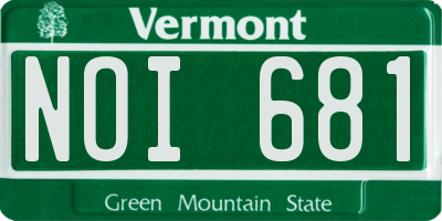 VT license plate NOI681