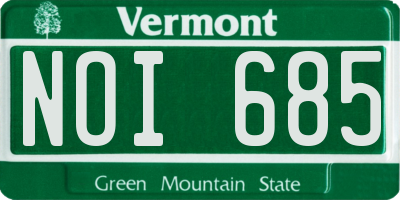 VT license plate NOI685