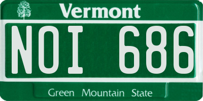 VT license plate NOI686