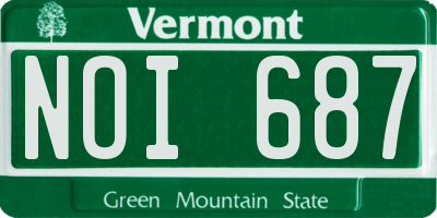 VT license plate NOI687