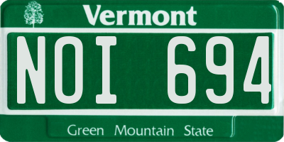 VT license plate NOI694