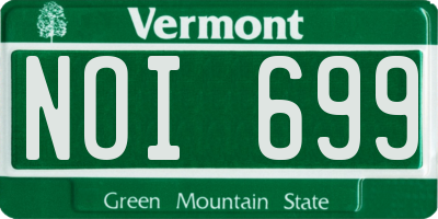 VT license plate NOI699