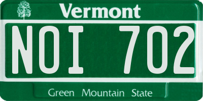 VT license plate NOI702