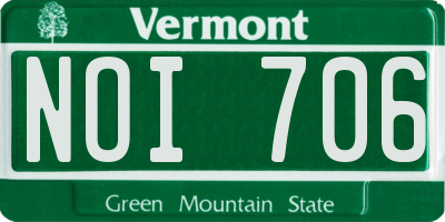 VT license plate NOI706