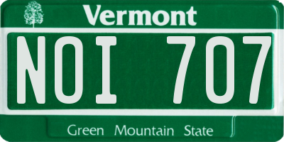 VT license plate NOI707
