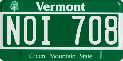VT license plate NOI708
