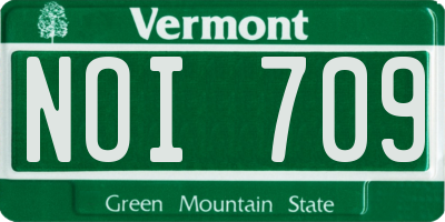 VT license plate NOI709