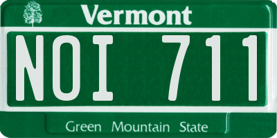 VT license plate NOI711