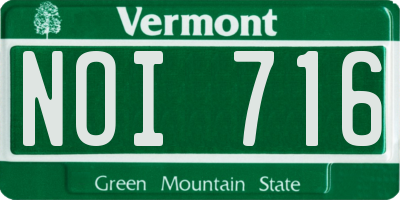 VT license plate NOI716
