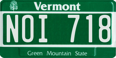 VT license plate NOI718