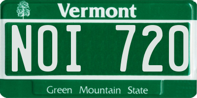 VT license plate NOI720