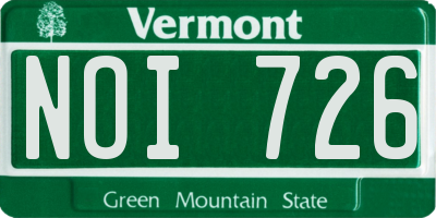 VT license plate NOI726