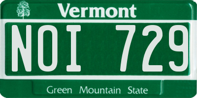 VT license plate NOI729