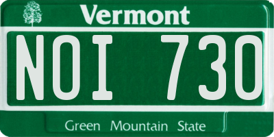 VT license plate NOI730