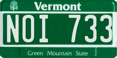 VT license plate NOI733