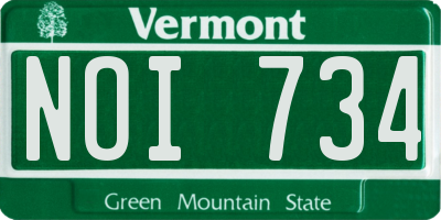 VT license plate NOI734