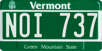 VT license plate NOI737