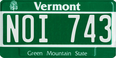 VT license plate NOI743
