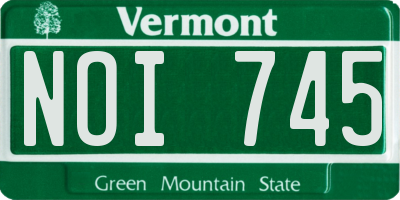 VT license plate NOI745