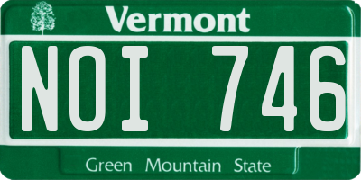 VT license plate NOI746