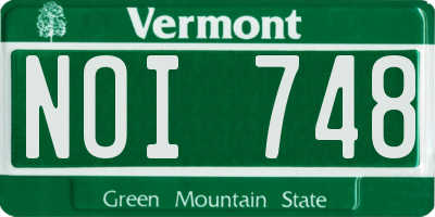 VT license plate NOI748