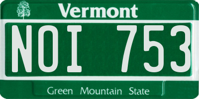 VT license plate NOI753
