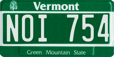 VT license plate NOI754