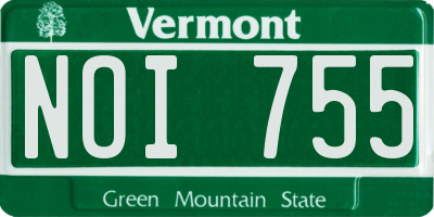 VT license plate NOI755