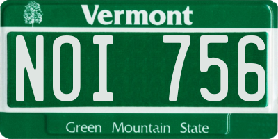 VT license plate NOI756
