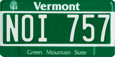 VT license plate NOI757