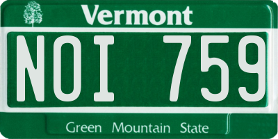 VT license plate NOI759
