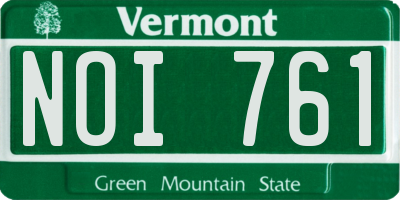 VT license plate NOI761