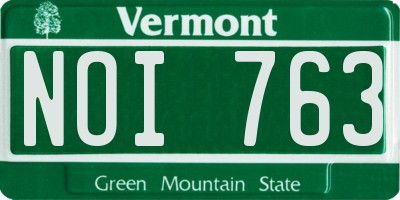 VT license plate NOI763
