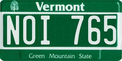 VT license plate NOI765
