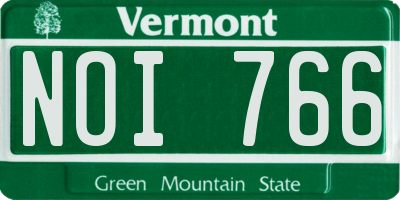 VT license plate NOI766