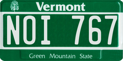 VT license plate NOI767