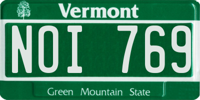 VT license plate NOI769