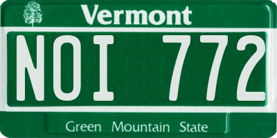 VT license plate NOI772